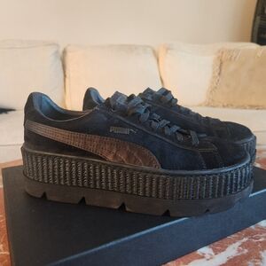 Puma x Fenty by Rihanna Womens Black Seude Sneakers Size 9